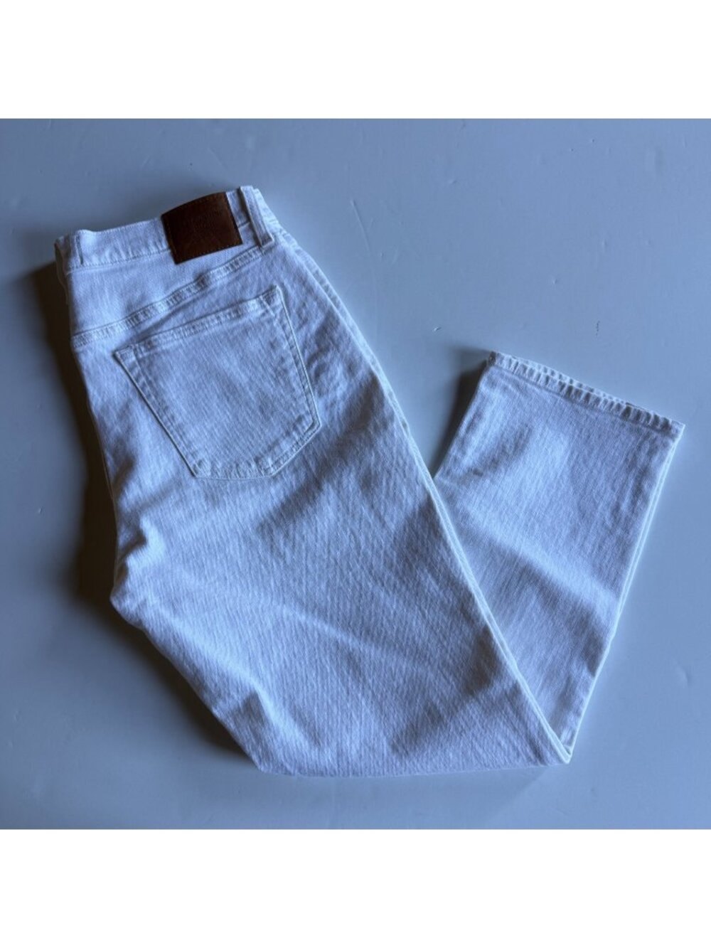 Abercrombie & Fitch Athletic Straight White Denim Jeans - Men's 34 x 30